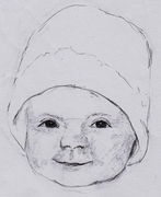 Ain't She Cute - Bryn   pencil sketch on paper   Dorothy dhunter Adams