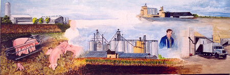 1980 Cold Springs Farm Historical Mural   SOLD