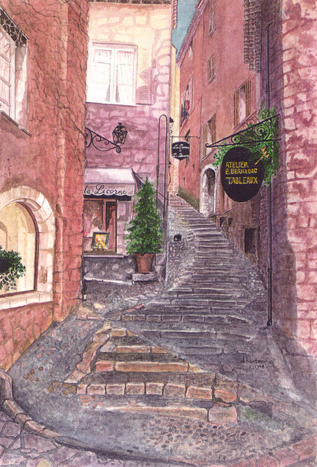 Church Hill - St. Paul de Vence   Dorothy dhunter Adams