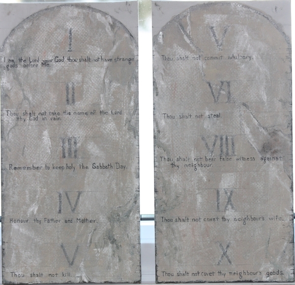 Ten Commandments before framed   Dorothy dhunter Adams   SOLD