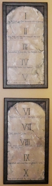 Ten Commandments - framed   Dorothy dhunter Adams    SOLD
