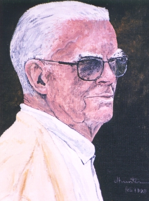Wally Adams 1998  acrylic study   Dorothy dhunter Adams